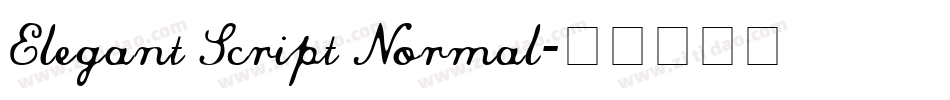 Elegant Script Normal字体转换